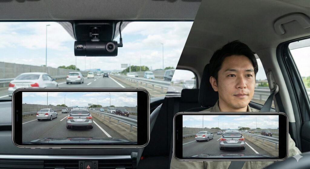 ドライブレコーダーの360度カメラであおり運転を対策