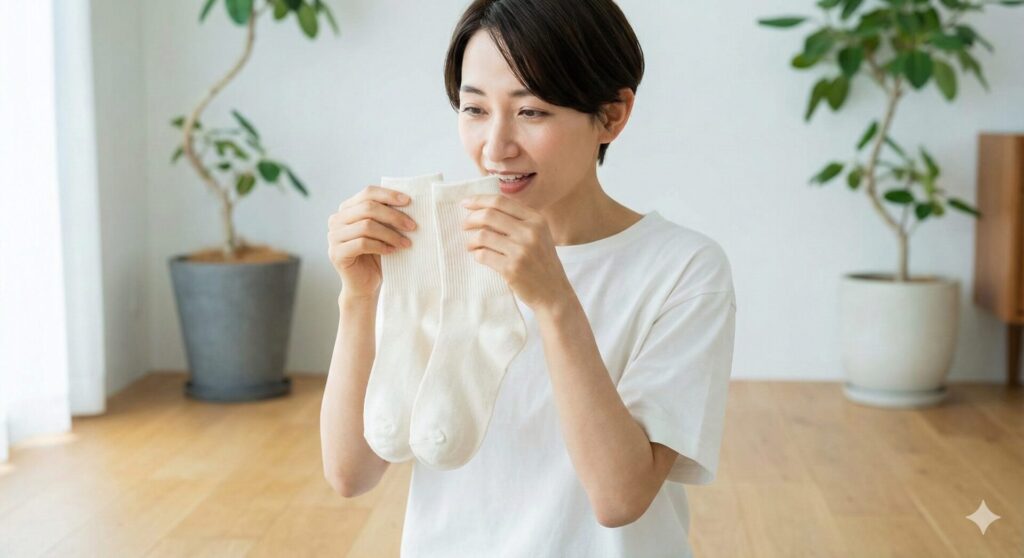 無印良品の靴下の気になる足の臭いを防ぐ消臭機能