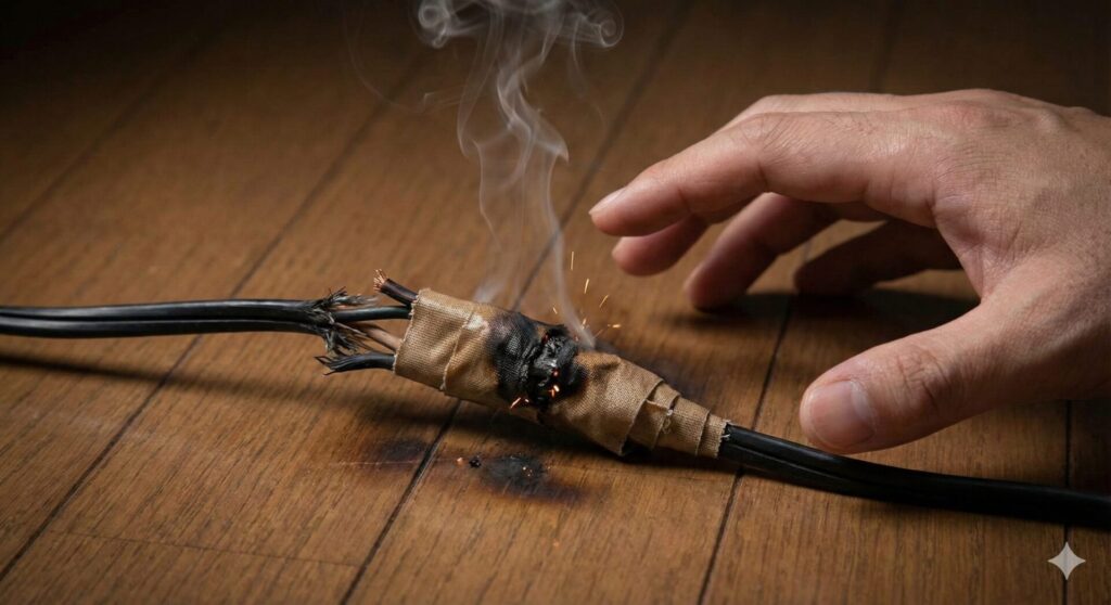 ビニールテープが無い時に梱包用のガムテープで代用するのは危険な理由