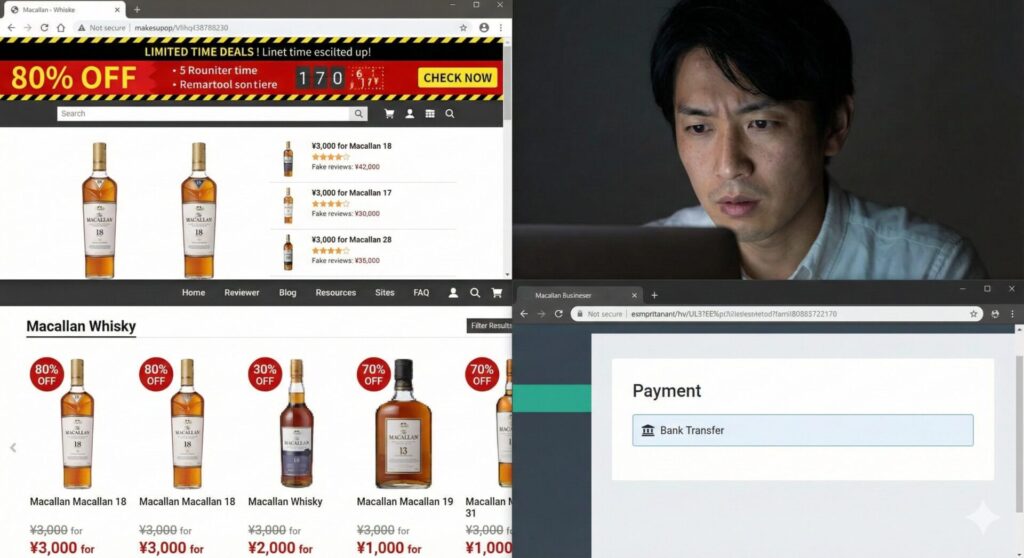 マッカランの激安な偽通販サイトの怪しい特徴