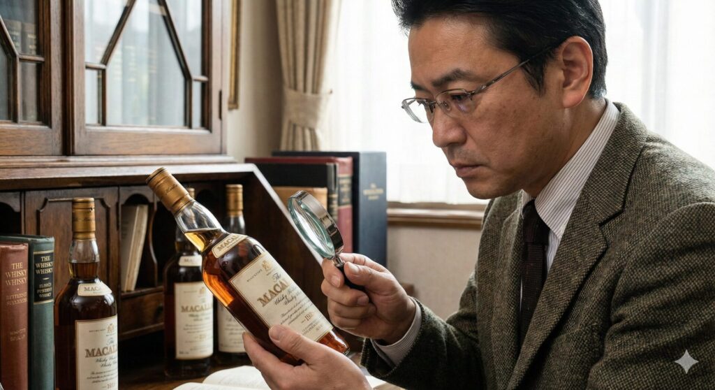 マッカランのラベルの印刷ズレや誤字で判断する