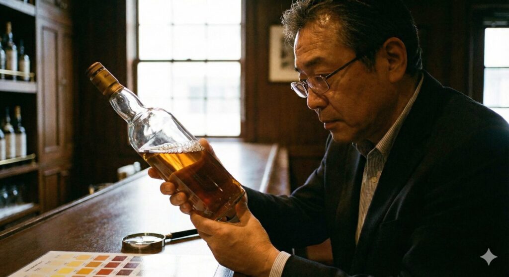 マッカランの液体の泡や色味で真贋チェック