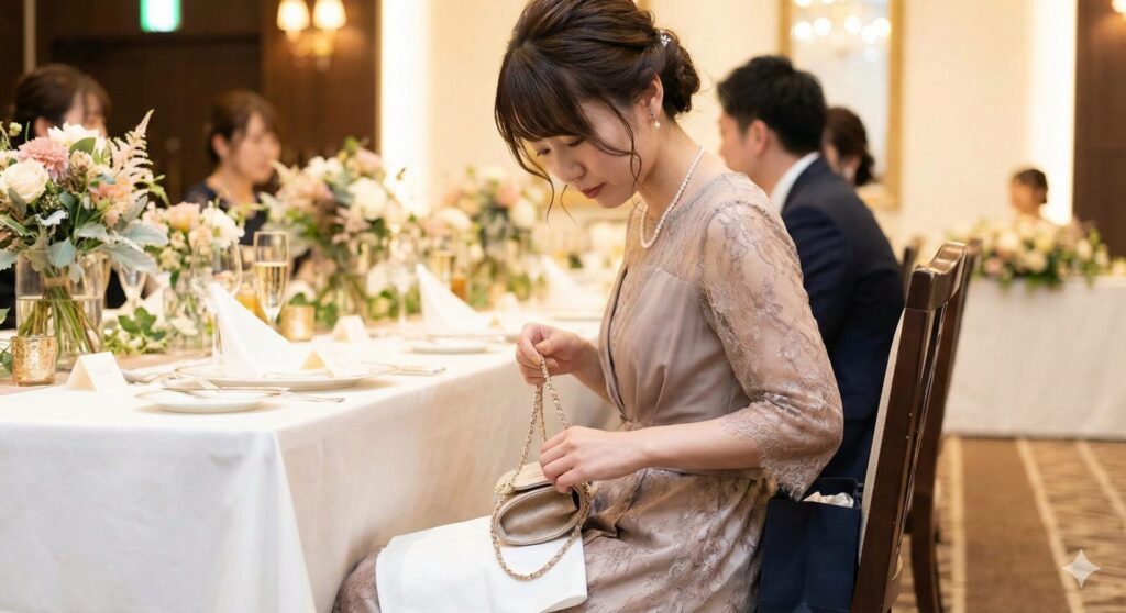 ショルダーやチェーンは紐の処理が重要