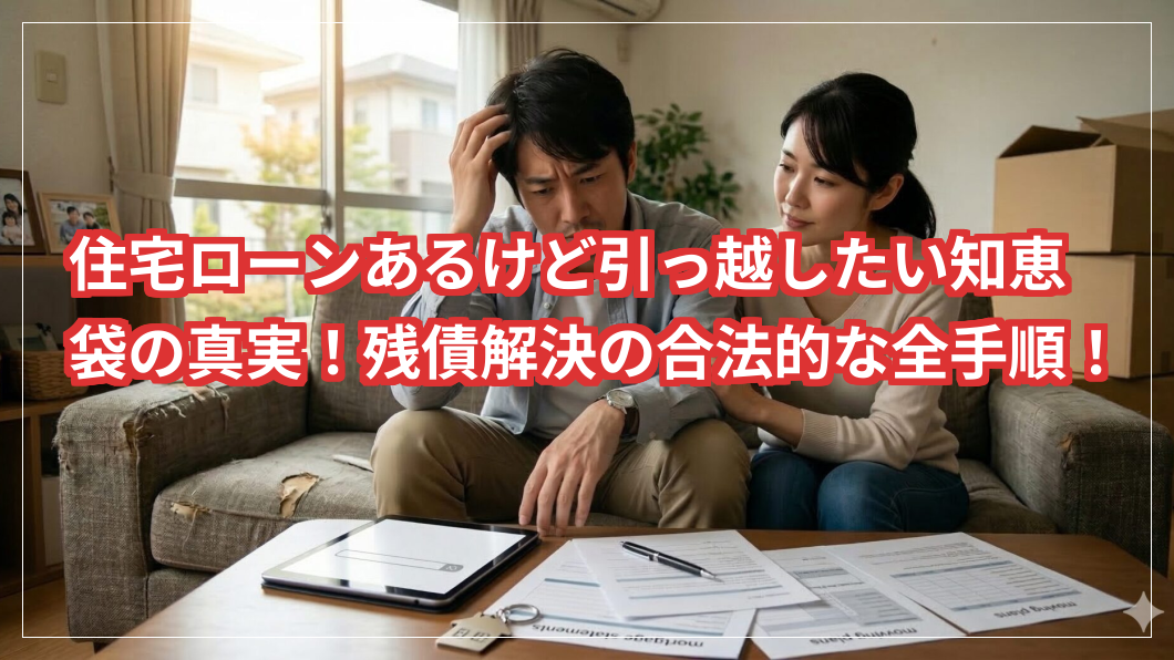 住宅ローンがあるけど引っ越したい人に見てほしい知恵袋の真実！残債解決の合法的な全手順！