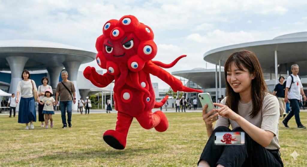 ミャクミャクも便乗した社会的な大流行